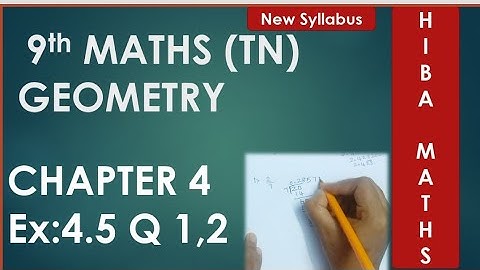 9th Maths Geometry Ex 4.5 Q.no 1,2. Draw the centroid of the triangle. TN Samacheer