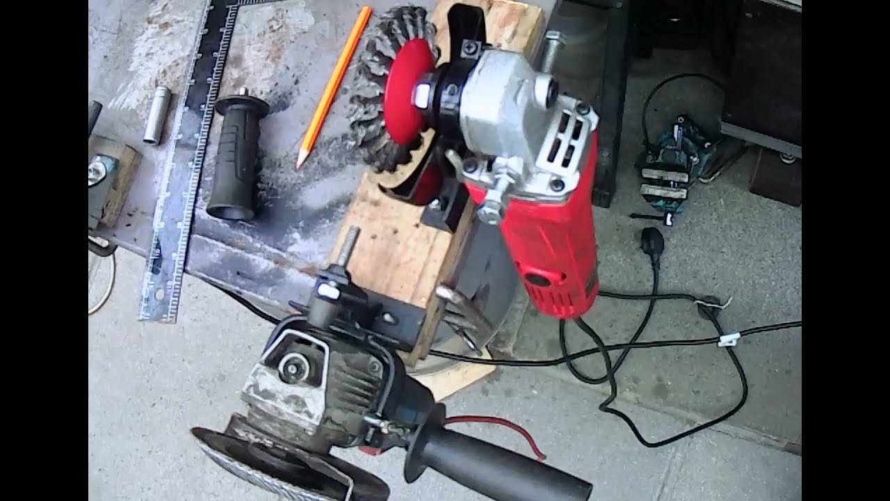 Homemade Welders angle grinder bench mount work station pt3 YouTube