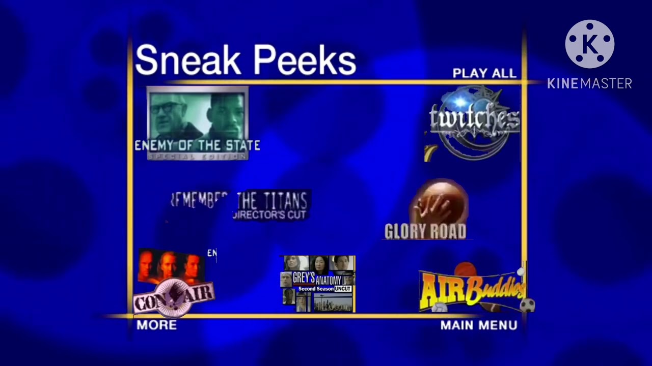Sneak Peeks Menu to The Guardian 2007 DVD (April 28, 2006 theatrically released version) 