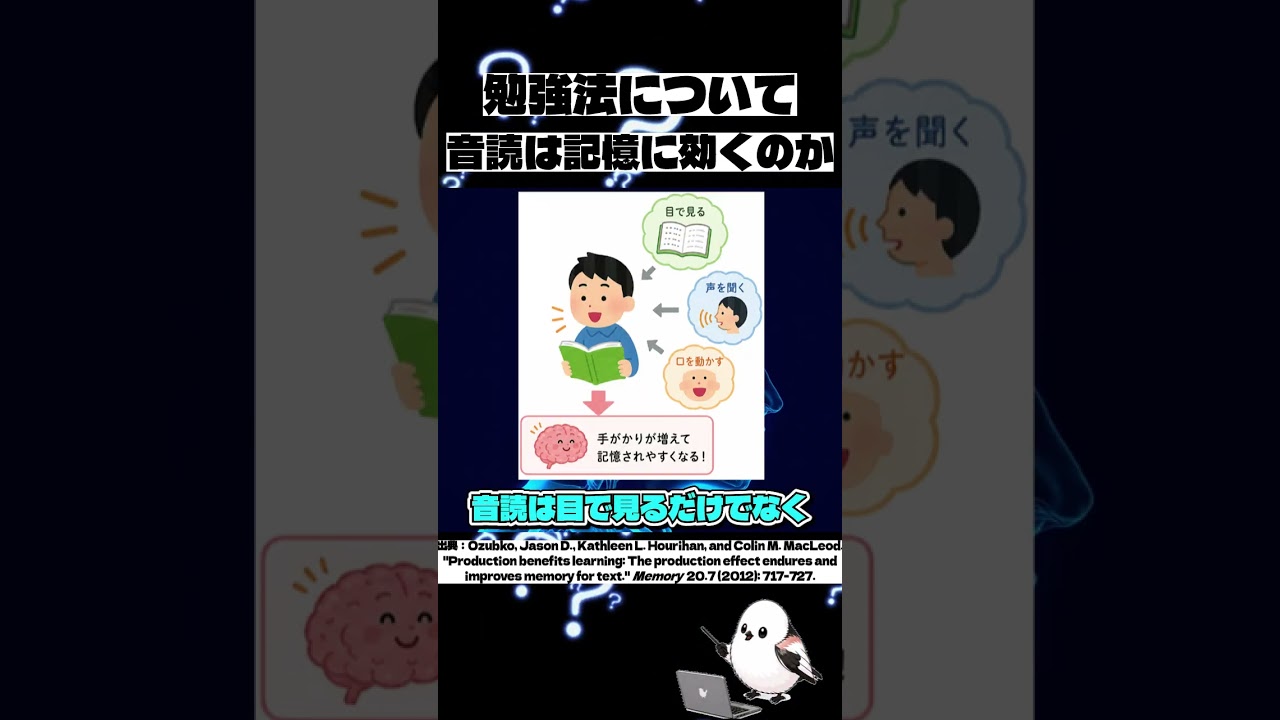 【勉強法】音読の有効性