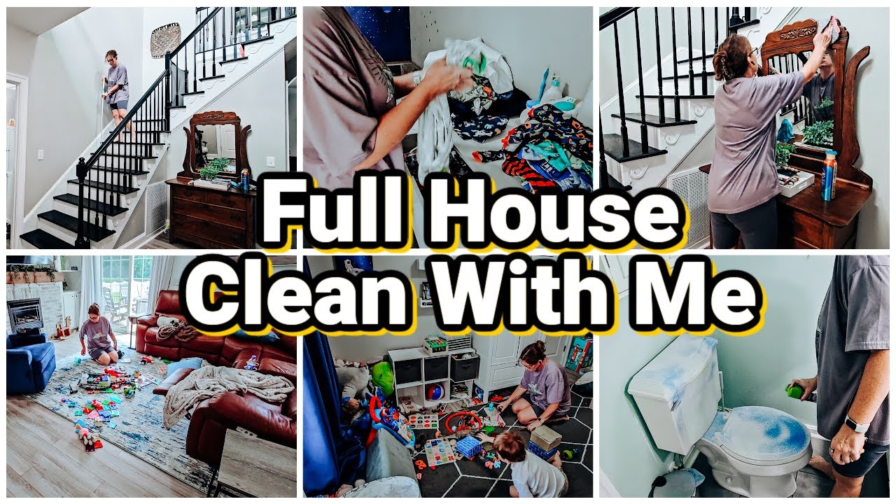 Whole Messy House Clean With Me 2024 | Deep Clean Declutter ...