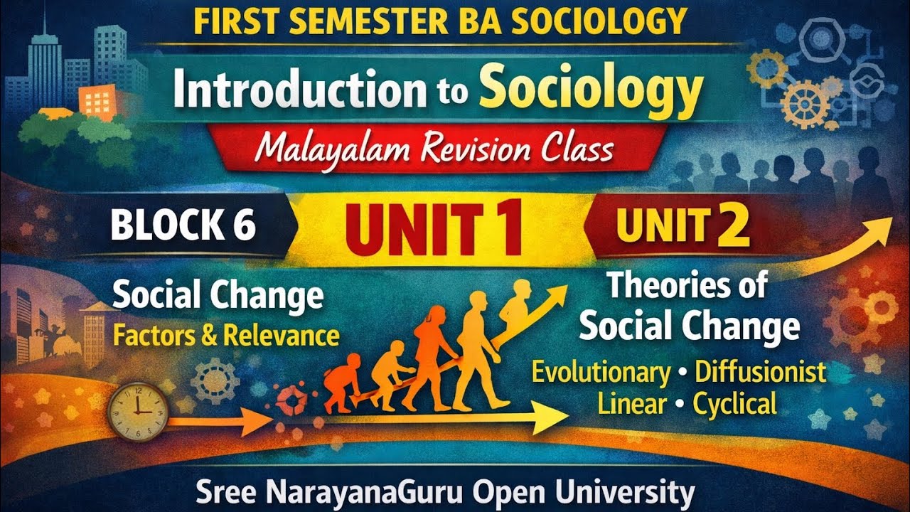Introduction to Sociology |Social Change: Theories & Factors | Block 6 