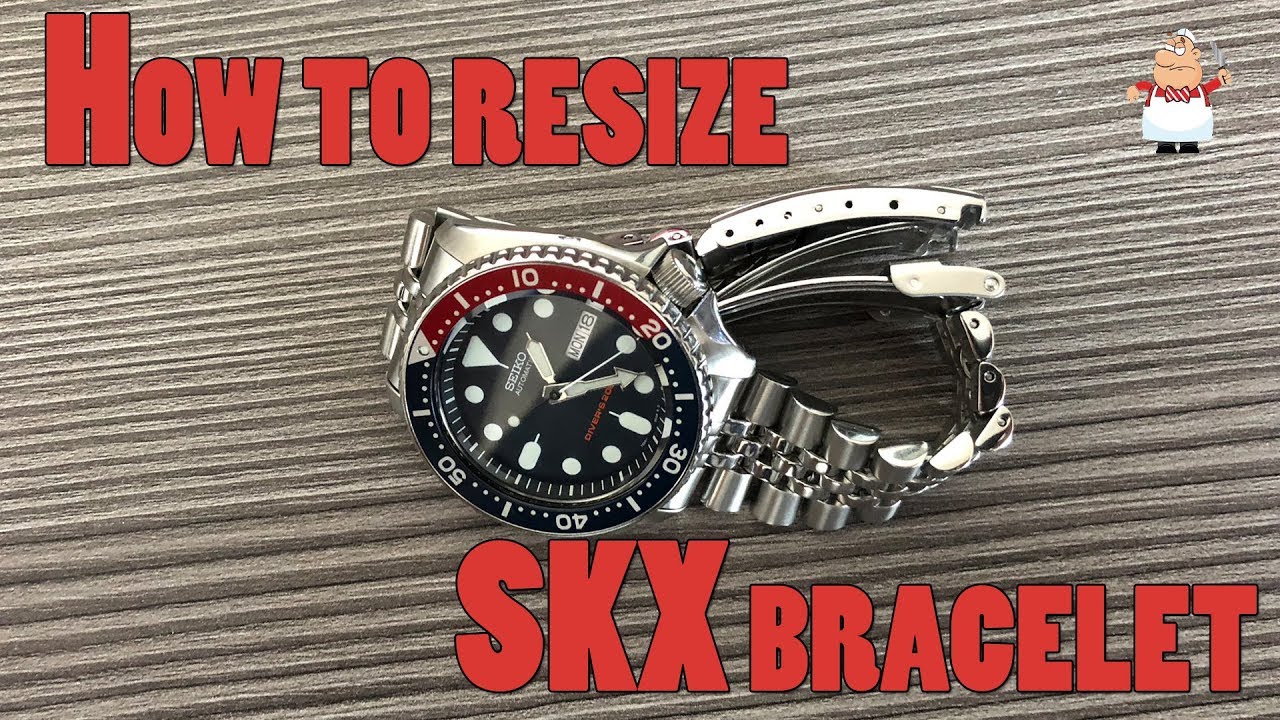 How to resize original jubilee bracelet on Seiko SKX 009 or 007 - YouTube