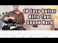 10 easy guitar riffs that sound hard with tabs