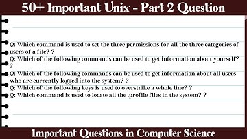 MCQ Questions Unix - Part 2 with Answers