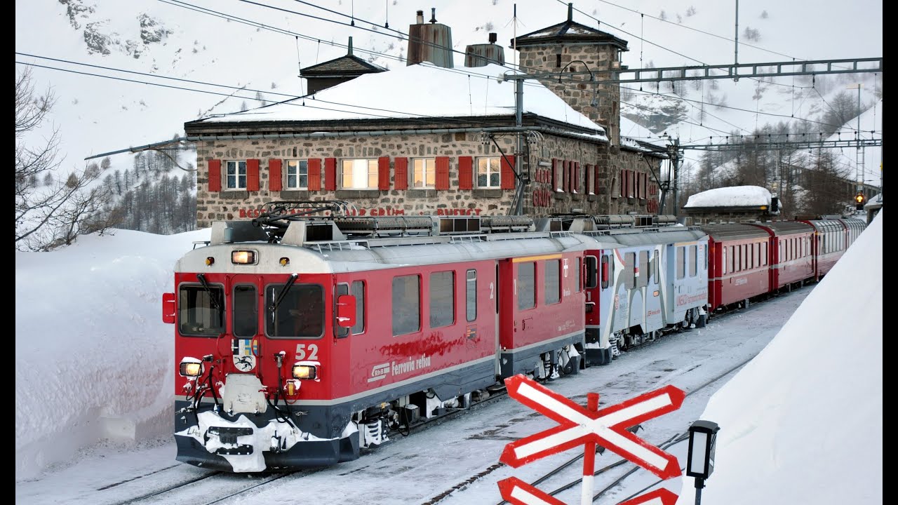 Alp Grüm - Berninapass - Switzerland -  Zug, trainfart, train