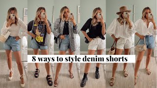 7 Ways To Style Denim Shorts | Summer Outfit Ideas 2021 | jessmsheppard