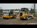 Sistemazione piazzale caterpillar 963c  cs563e  track loader digging