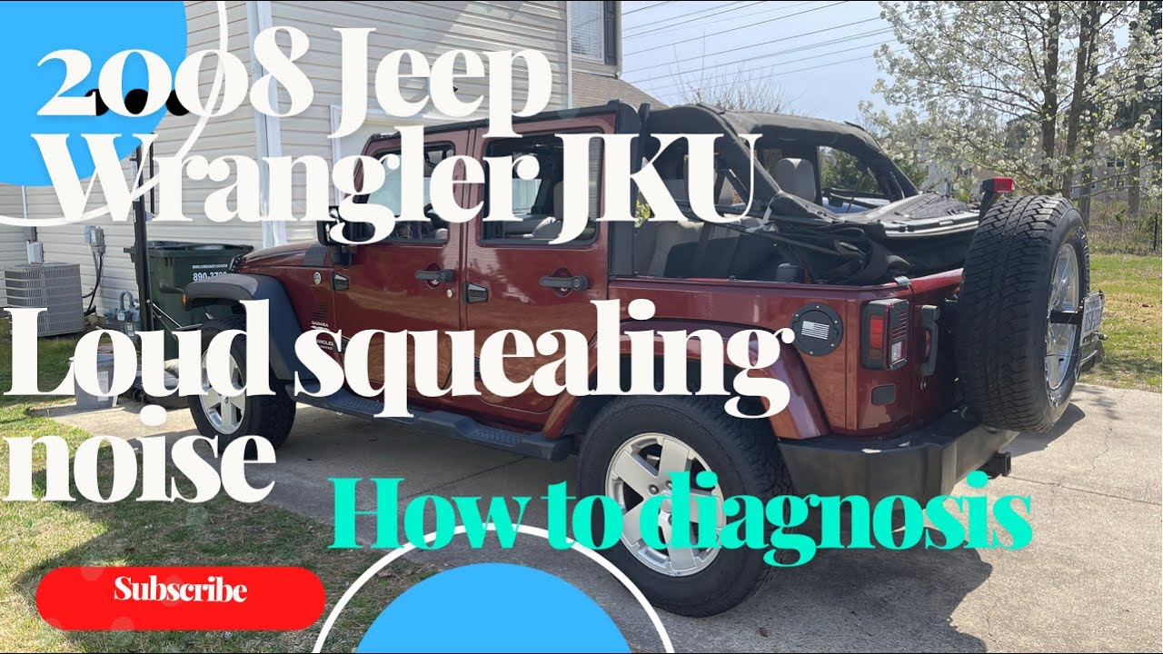 2008 Jeep wrangler Jku, Jeep squeaking noise when driving. The battery  light came on. - YouTube