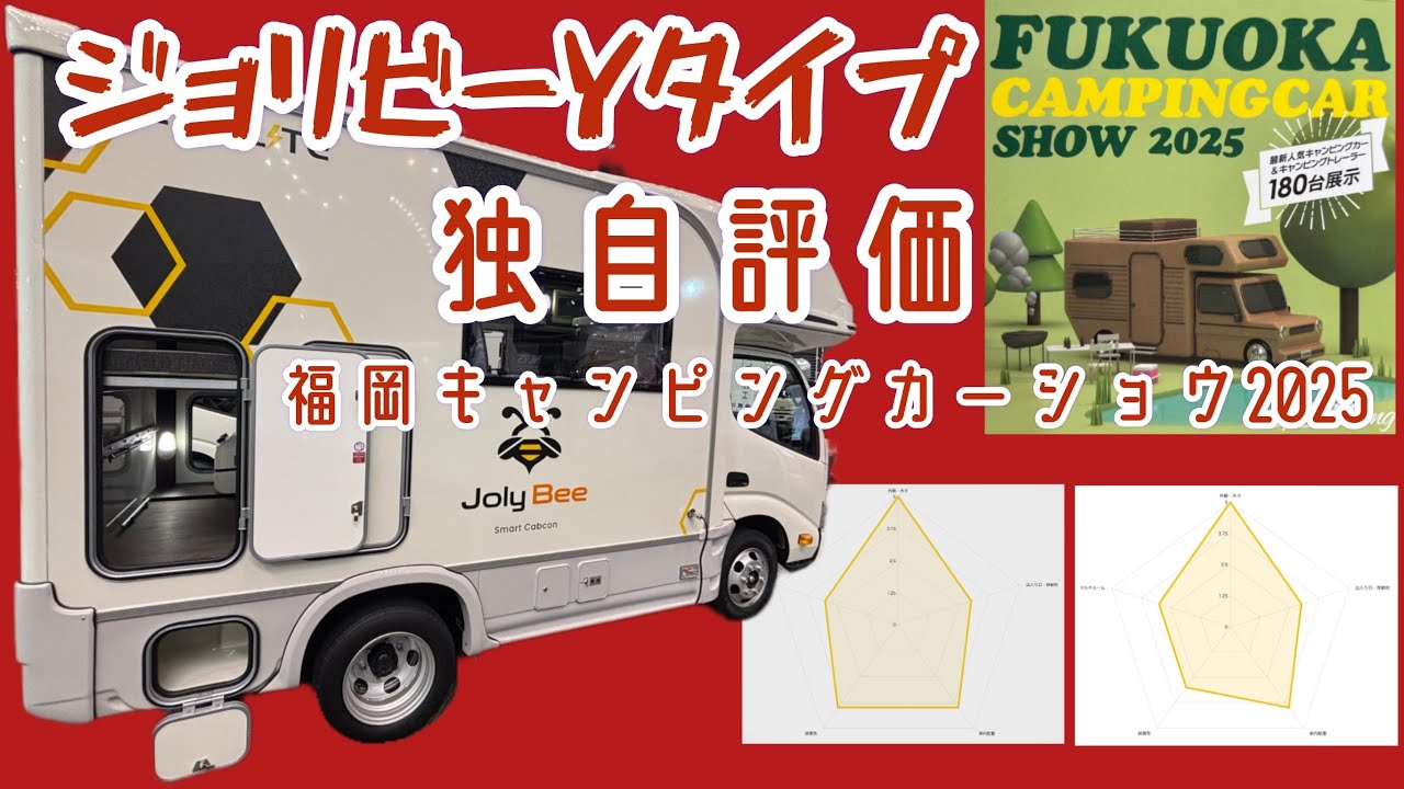 速報！！福岡キャンピングカーショー2025 ナッツRV Joly Bee  Yタイプ　独自に評価
