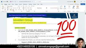New Perspectives Excel 365/2021 | Module 5: End of Module Project 1 #LewellenGroup #excelmodule5