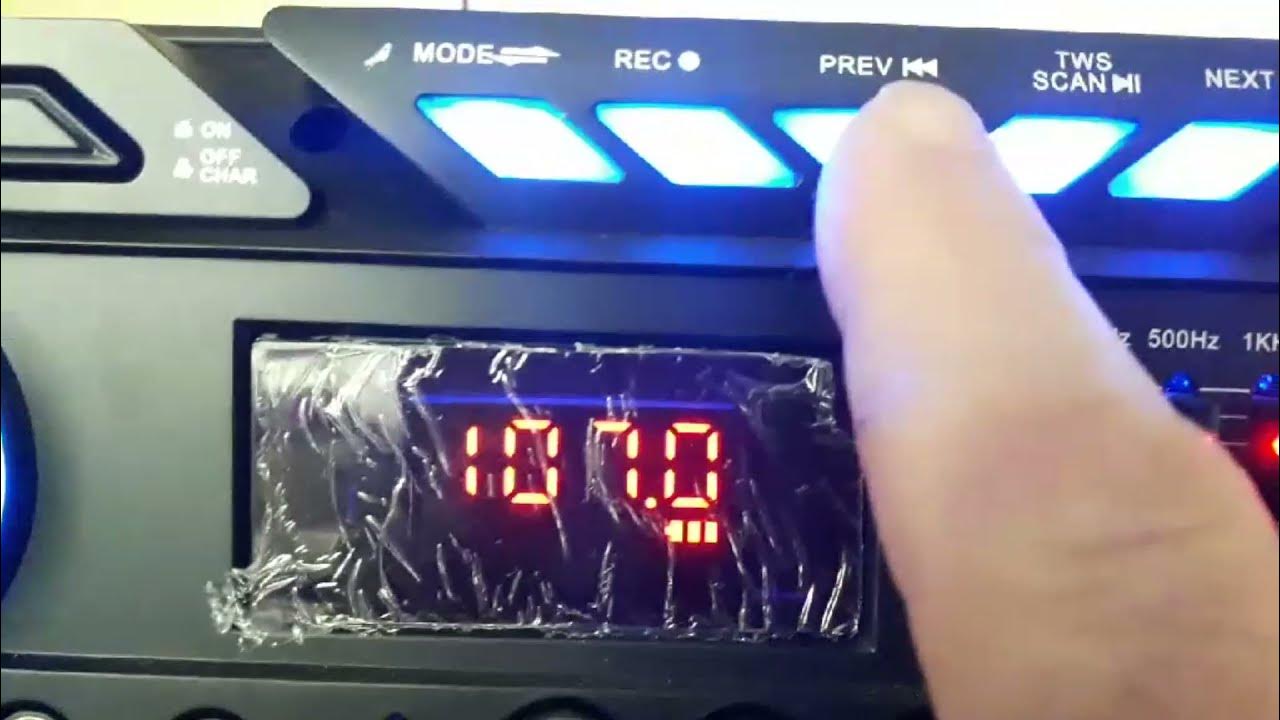 Настройка радио на колонке ZPX 7766 - YouTube