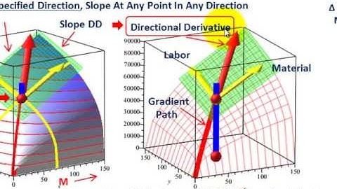 Linear Programming (Production Function Directional Derivative, Basic Calculations, Plots,, Etc.)