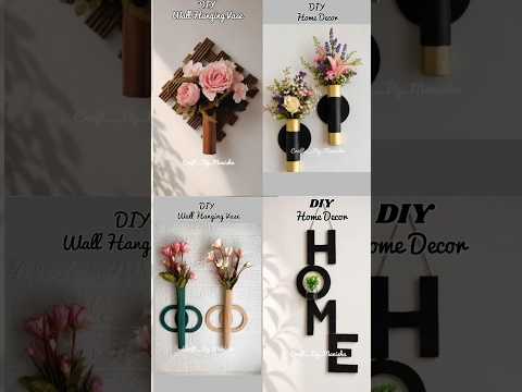 🏡 DIY Wall Decor Idea | Handmade Cardboard Flower Vase #viralvideo #shorts #viralshort #craft #diy