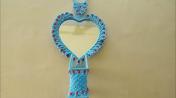 Macrame Heart Shape Mirror Design | Macrame Mirror Designs | Simple Macrame Mirror |All Rounder Renu