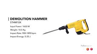 #Stanley 1600W SDS-Max Demolition Hammer, STHM10K-IN | #StanleyDemolitionHammer | Shakedeal