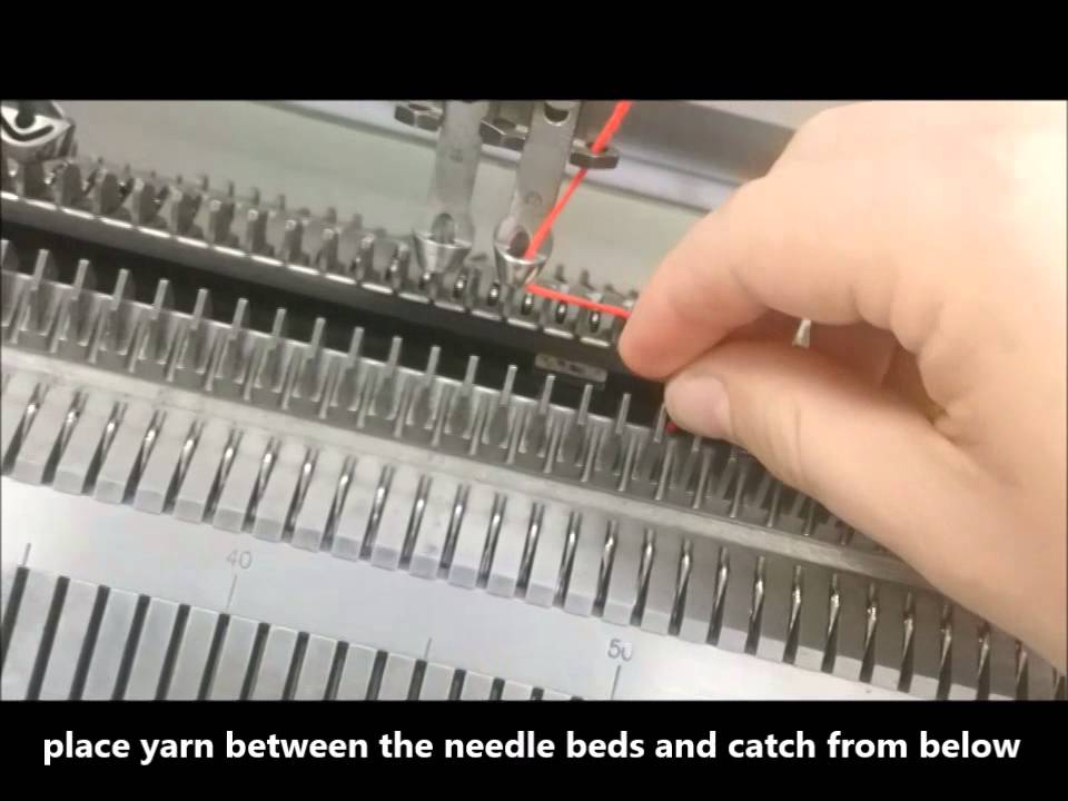 How to thread a Dubied knitting machine YouTube