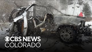 Arson, death investigation underway after vehicle explodes near Colorado trail