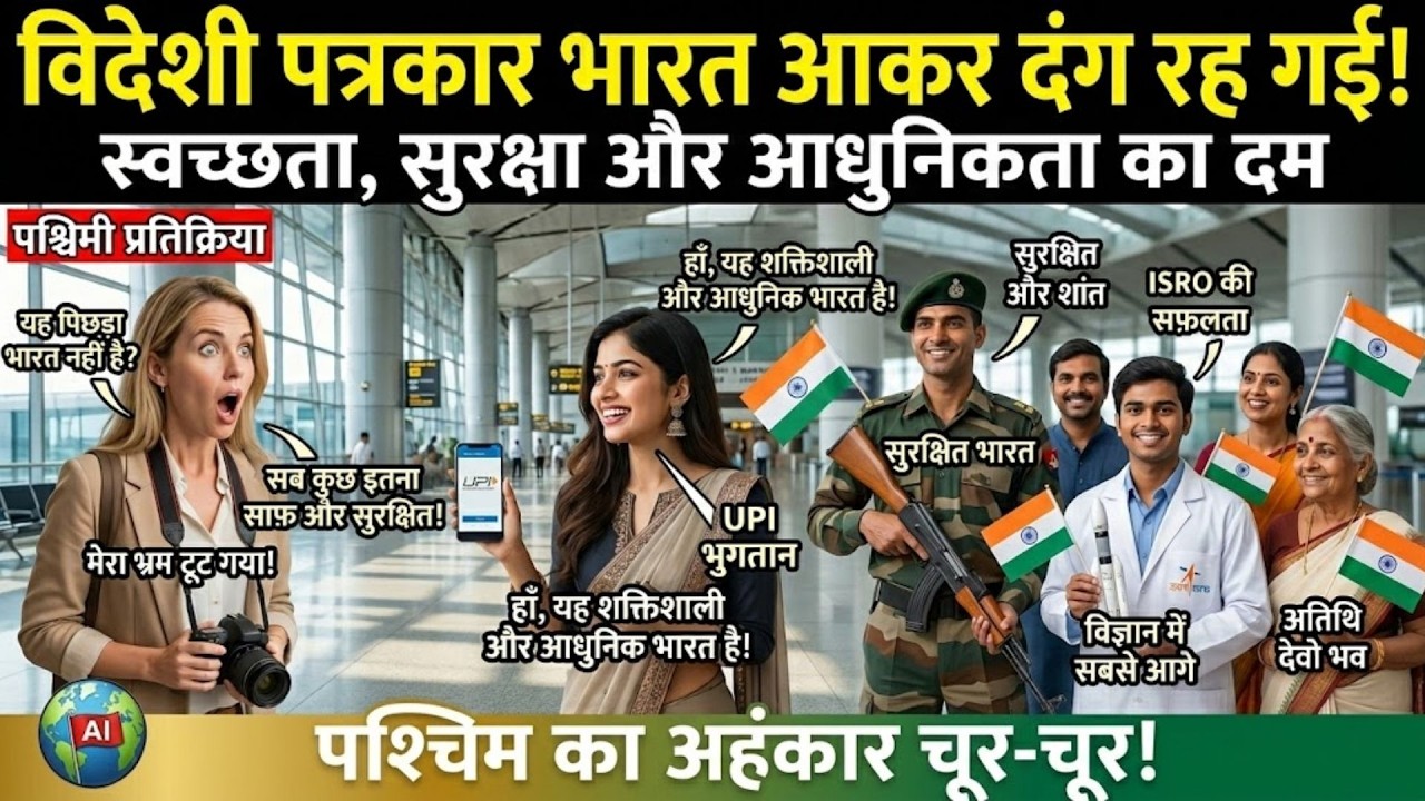 पश्चिमी मीडिया का झूठ बेनकाब! भारत की सच्चाई देख पत्रकार के होश उड़ गए।  #MotivationalStory