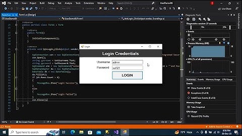 How to Create Login Form Using C# and SQL Database in Visual Studio