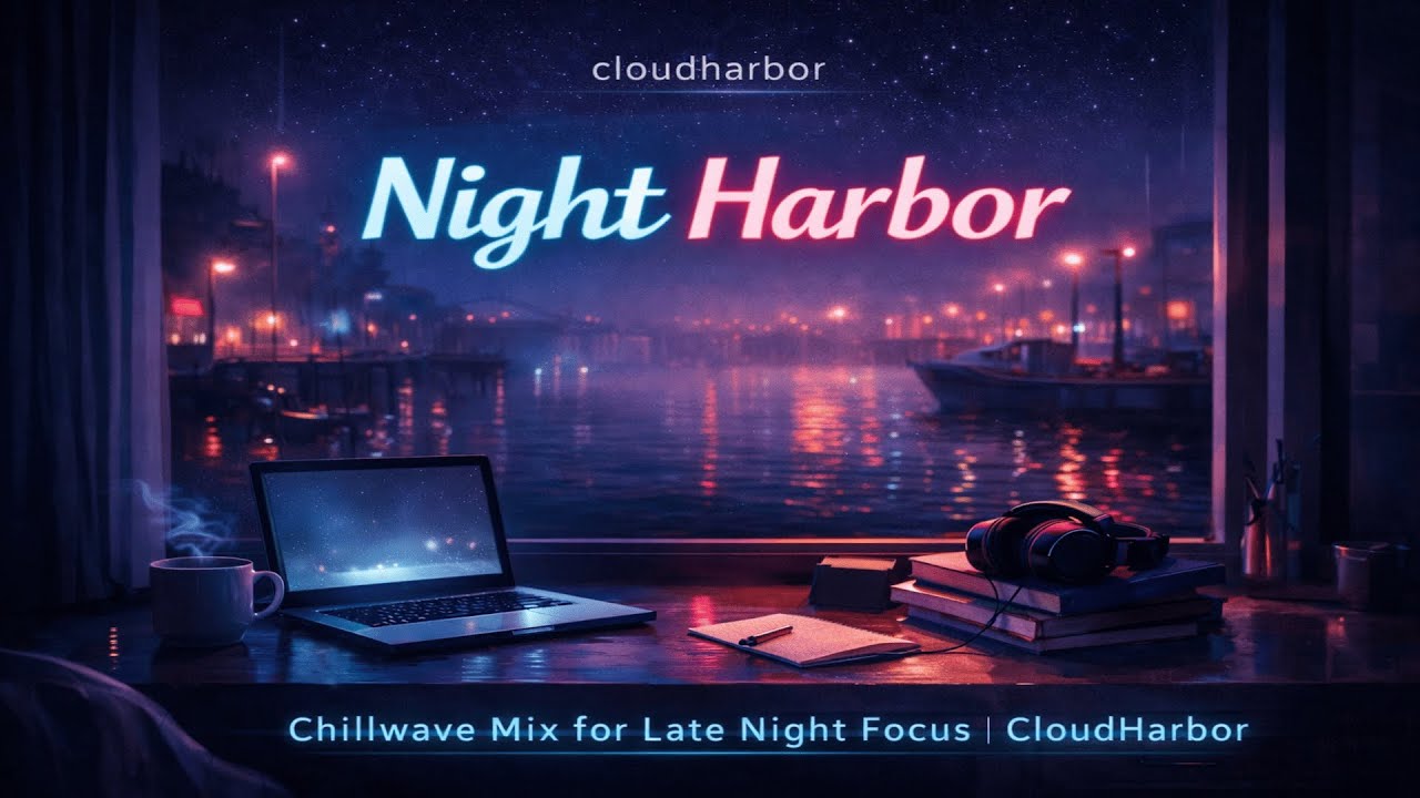 Night Harbor – Chillwave Mix for Late Night Focus | CloudHarbor