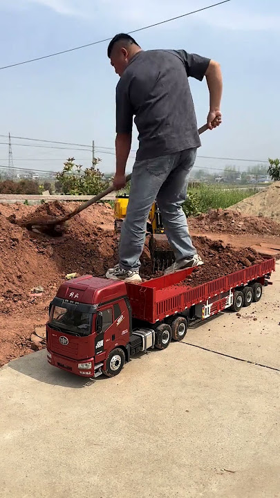 Remote control trailer Will any boy refuse this toy rc model rc remote control truck dump truck