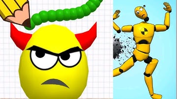 Satisfying Android Games RAGDOLL BREAK, vs DRAW TO SMASH, walkthrough Interesting Game,