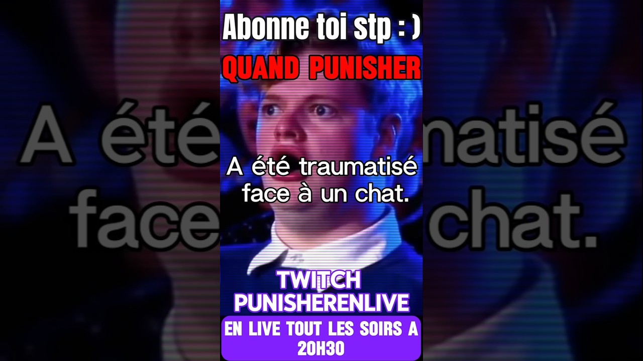 Quand punisher a été traumatisé face à un chat.  