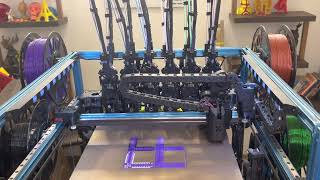 WP-DAKSH :: 3D Printed Tool Changer  - Build - Calibration print with 5 colours