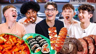 British Highschoolers Fly to Korea to try REAL Street Food!!