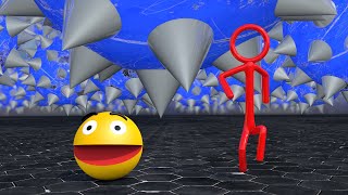 Pacman & Stickman in the Maze of Troubles