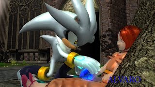 Sonic and Elise, elise, shadow, silver, sonic, sonic 06, sonic