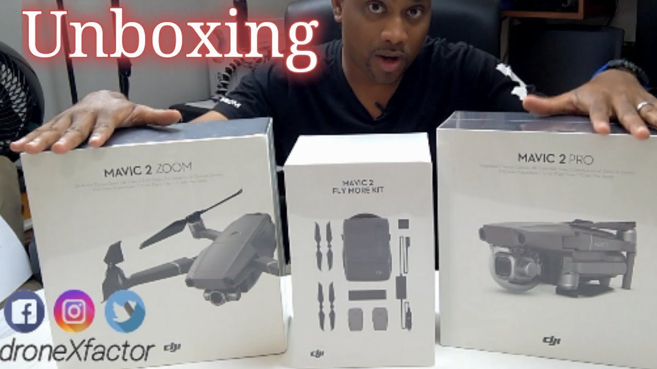 Dji Mavic 2 Zoom Mavic 2 Pro Drones Fly More Kit Unboxing Youtube