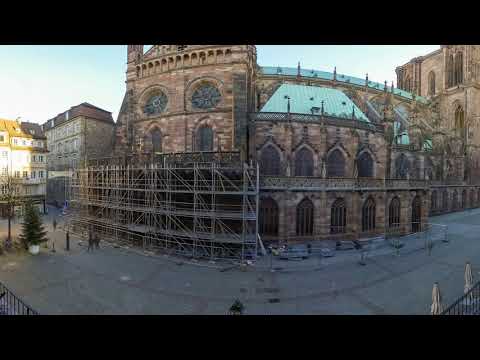 Timelapse du montage de l'échafaudage  - Portail Saint-Laurent - cathédrale de Strasbourg