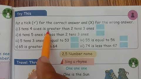 Std 2 Term 1 Maths Unit 2 Numbers - Choose the correct answer book page no. 22 and 23
