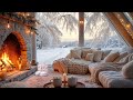 Peaceful Winter Haven Crackling Fire Soft Snowfall Hygge Comfort mp3
