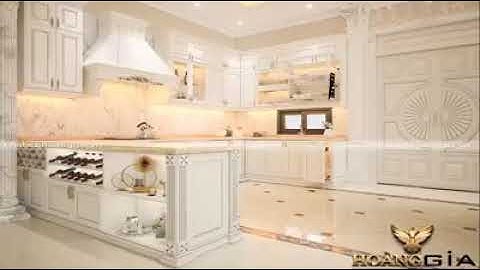 PHÒNG BẾP SƠN TRẮNG TÂN CỔ ĐIỂN SANG TRỌNG, TIỆN NGHI