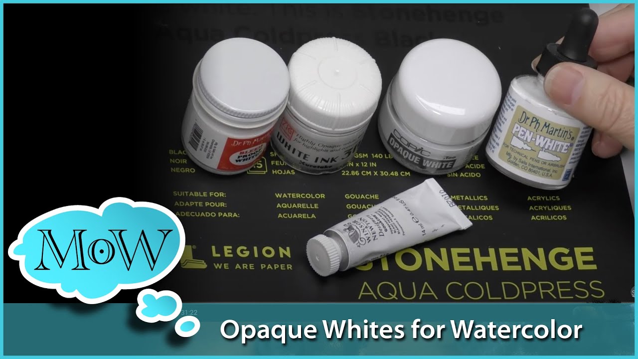 Watercolor Opaque White. Comparing 5 Brands. YouTube