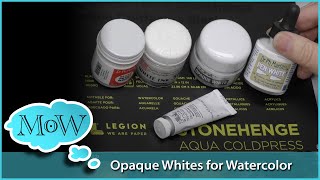 Watercolor Opaque White Comparing 5 Brands 