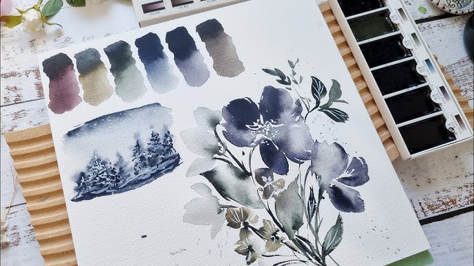 DOODLEWASH REVIEW: Boku-Undo E-Sumi Watercolor Set + Gansai +