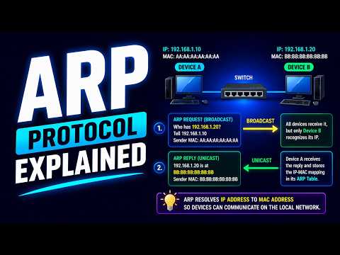 ARP Protocol Explained | What is ARP & How It Works (Address Resolution Protocol)