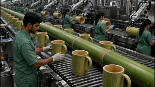 Inside India's Bamboo Cup Manufacturing Factory | Full Process