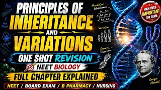 Principles of inheritance and variations | one shot Revision| Neet Biology #3danimation #biology 