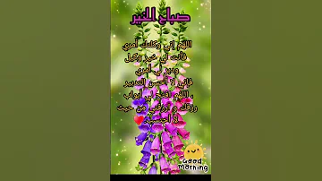 صباح الخير دعاء الصباح اللهم آمين يارب 