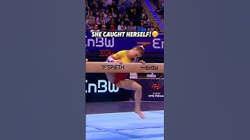 The Judge Could NOT Believe It😂 #gymnastics #beam #save #gymnast #sports