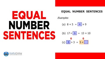 Year 2 Lesson: Equal Number Sentences