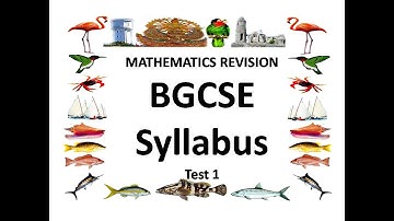 BGCSE Mathematics Syllabus Test 1