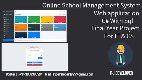 Online School Management System | Final Year Project | Web Application With C#