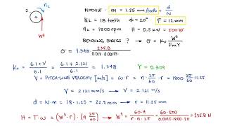 Lewis Bending Stress  Metric  Example 1