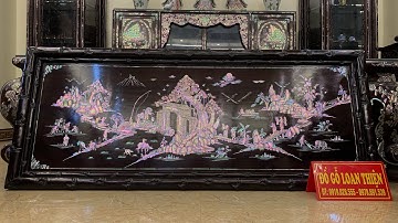 Tranh đồng quê khảm ốc đỏ lửa vàng chanh